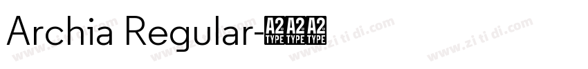 Archia Regular字体转换